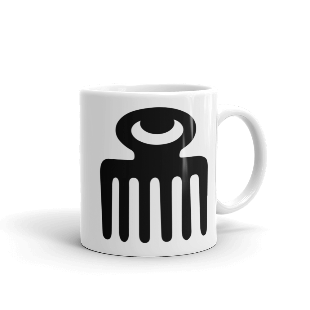 Comb (Duafe) White glossy mug